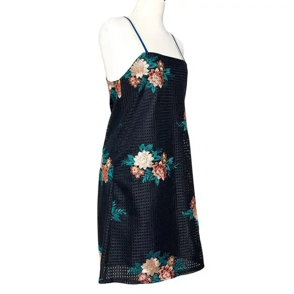 Zara Trafaluc Black Floral Dress SZ S - Picture 8 of 8